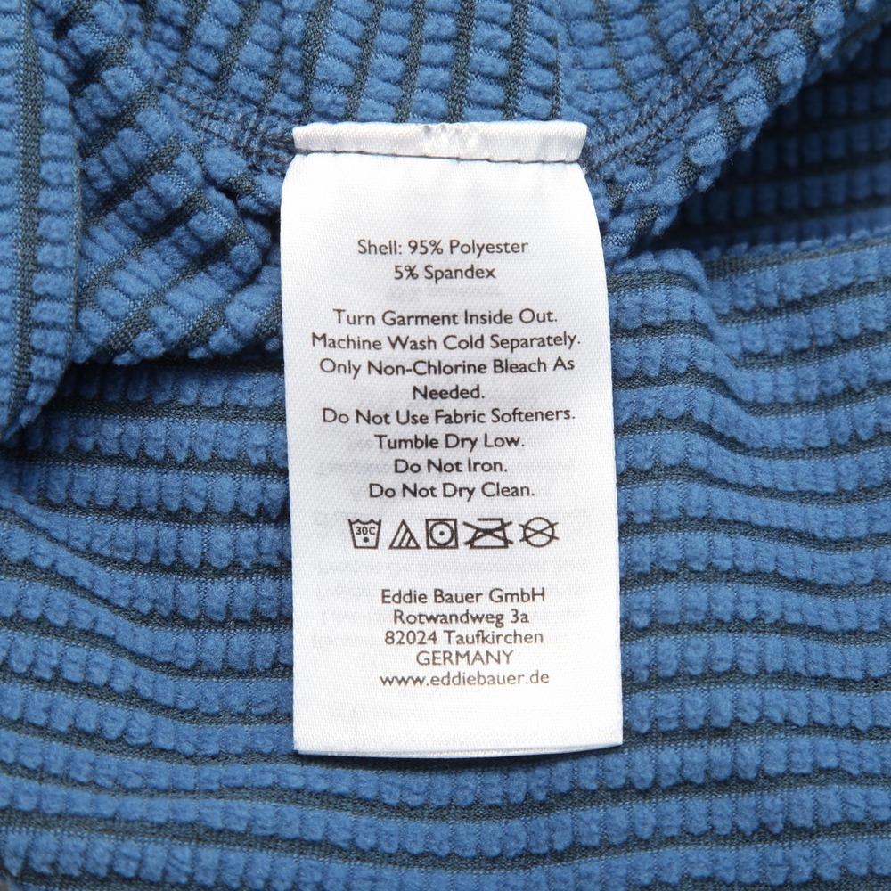 Eddie Bauer Sweater Mens Large Blue First Ascent Quarter Zip Pullover Thumbholes - Picture 8 of 13